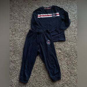 Paris Saint Germain Kids Navy Pajama Set - Size 8